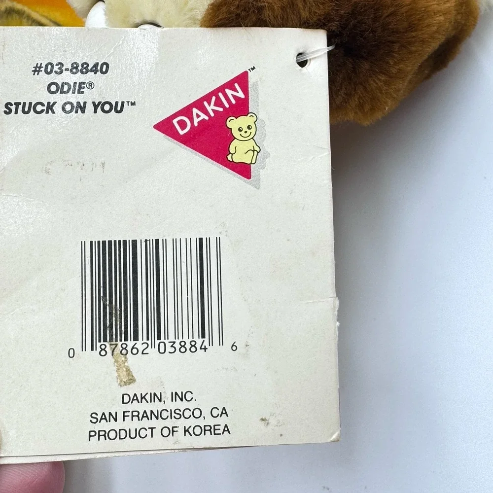 VTG Garfield & Odie Plush Car Window Suction Cup Cling Jointed Head Stuck On You